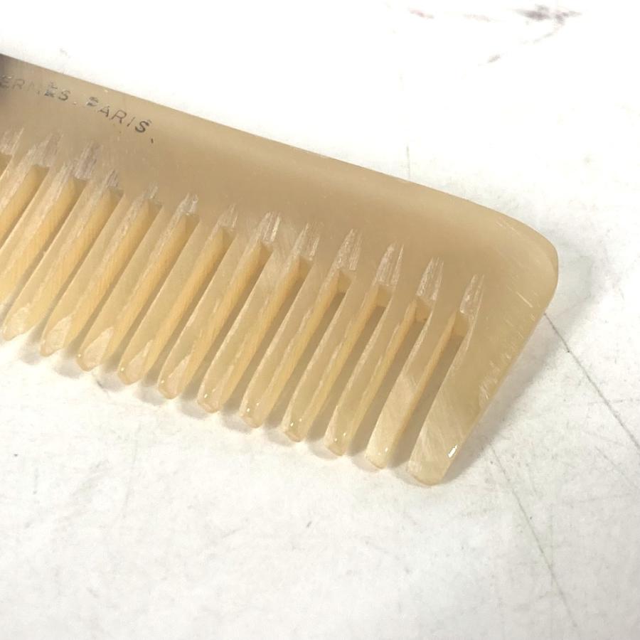 HERMES エルメス アクセサリー ミニ 小物 コーム 櫛 ポーチ付き ヘアケア ケース付き くし ベージュ ユニセックス【中古】 | HERMES | 06