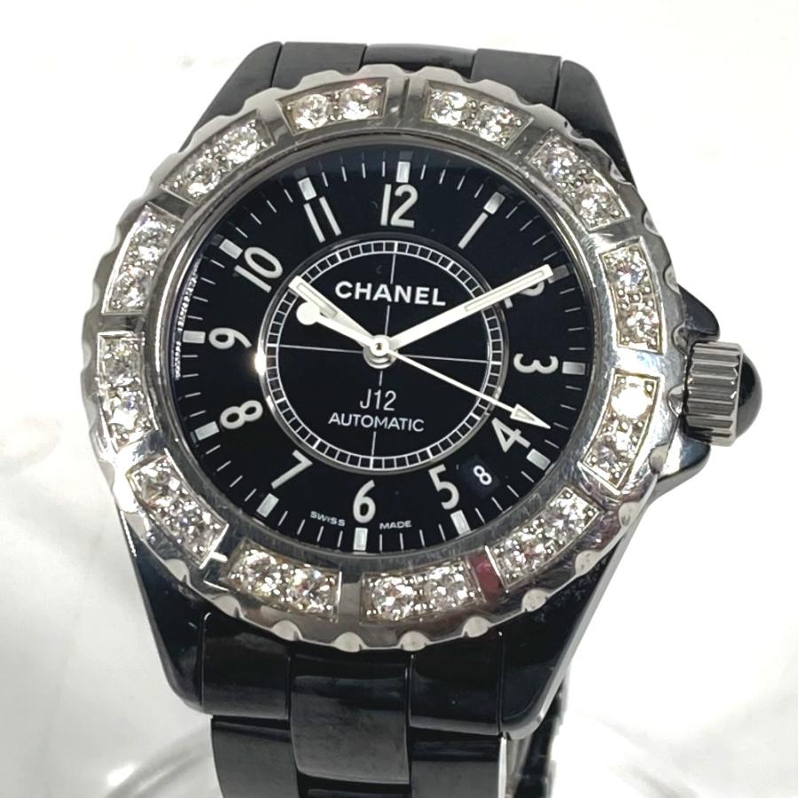 CHANEL シャネル  H1174 J12 ダイヤベゼル ウォッチ メンズ腕時計 腕時計 ブラック メンズ【中古】 | CHANEL | 01