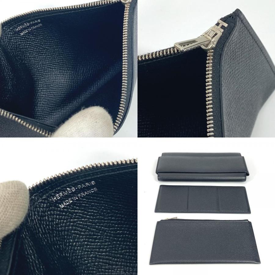 HERMES エルメス パッサンロング フラップ ロングウォレット 長財布 ブラック ユニセックス【中古】 | HERMES | 09