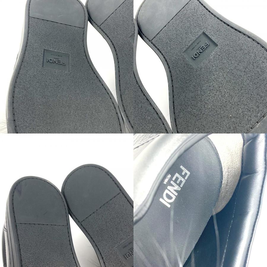 美品 FENDI フェンディ 7E1068 モンスター ファー 靴 シューズ ローカット スニーカー ブラック メンズ【中古】 | FENDI | 08