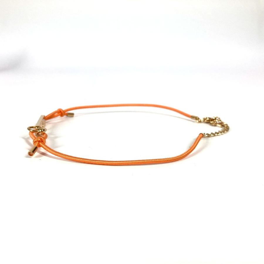 Dior ディオール ロゴプレート チョーカー アクセサリー チェーン ネックレス オレンジ レディース【中古】 |  | 01