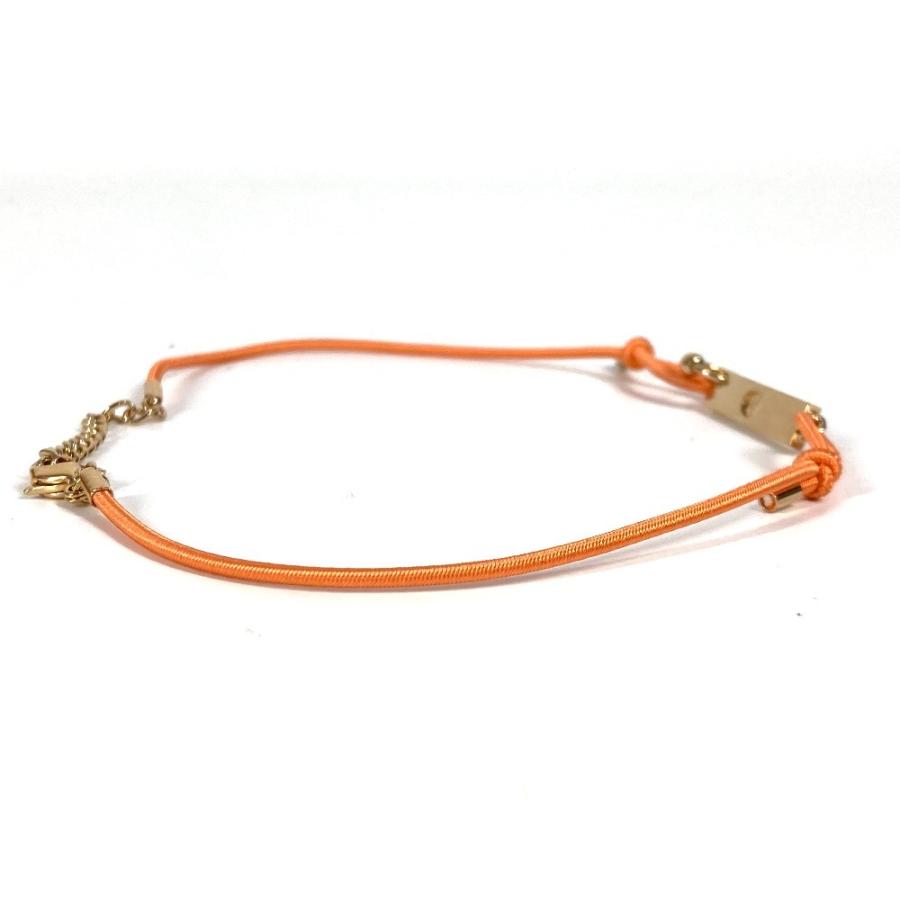 Dior ディオール ロゴプレート チョーカー アクセサリー チェーン ネックレス オレンジ レディース【中古】 |  | 02