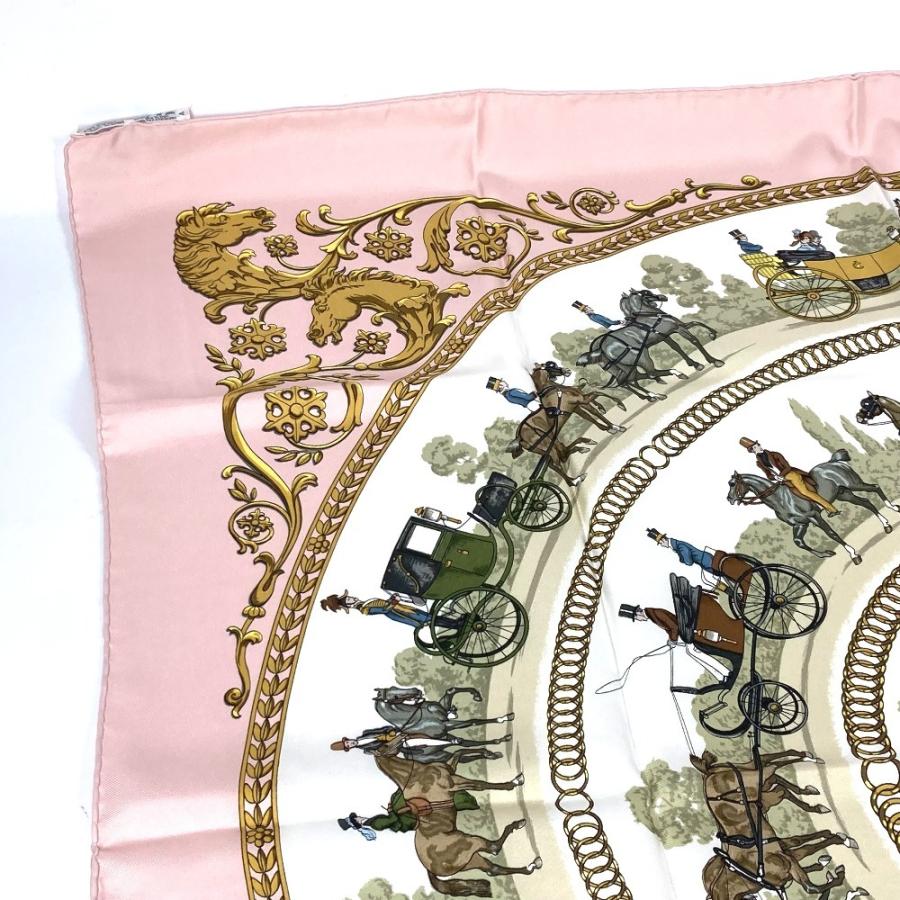 美品 HERMES エルメス カレ90 LA PROMENADE DE LONGCHAMPS ロンシャンへの散歩 スカーフ ｖ レディース【中古】 | HERMES | 03