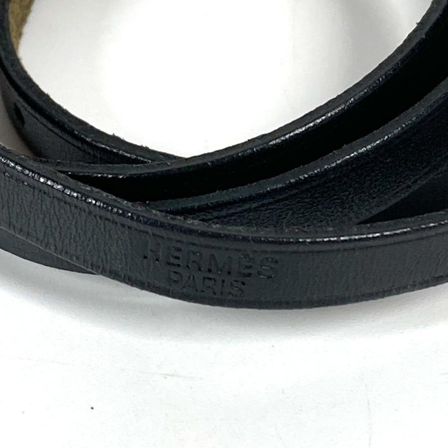 HERMES エルメス アピ 4連 ロング ロゴ アクセサリー  ブレスレット ブラック ユニセックス【中古】 | HERMES | 01