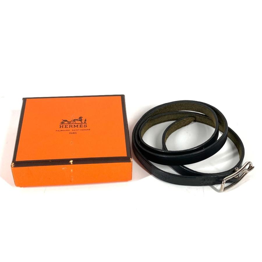 HERMES エルメス アピ 4連 ロング ロゴ アクセサリー  ブレスレット ブラック ユニセックス【中古】 | HERMES | 06
