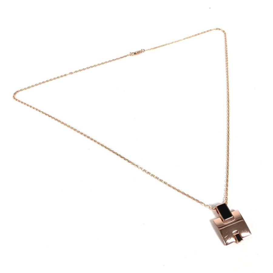 HERMES エルメス アイリーン チェーン Hロゴ アクセサリー ネックレス ブラック レディース【中古】 | HERMES | 01