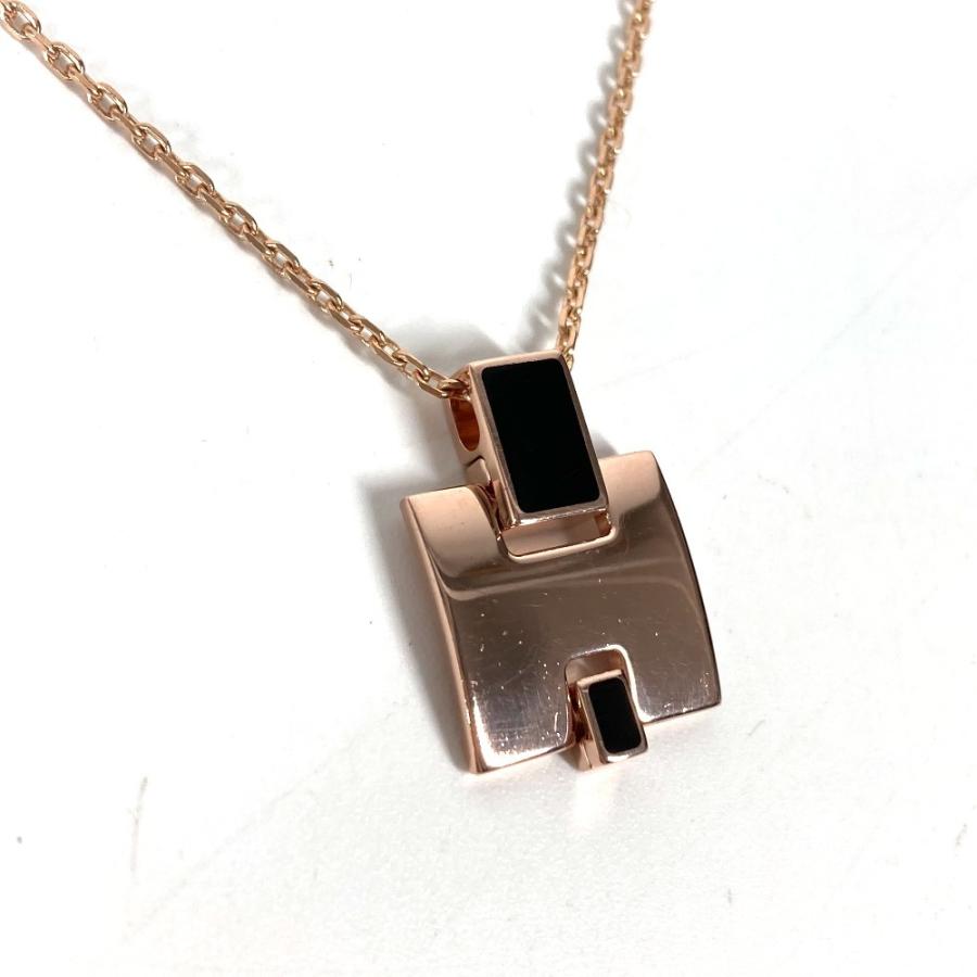 HERMES エルメス アイリーン チェーン Hロゴ アクセサリー ネックレス ブラック レディース【中古】 | HERMES | 02