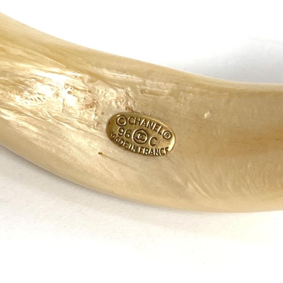 CHANEL シャネル CC ロゴ ココマーク アクセサリー ブレスレット  96C バングル ベージュ レディース【中古】 | CHANEL | 06