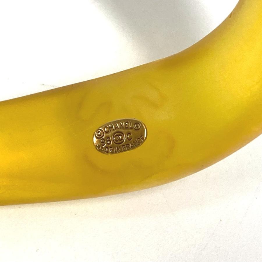 CHANEL シャネル CC ロゴ ココマーク アクセサリー ブレスレット 96C バングル イエロー レディース【中古】 | CHANEL | 03