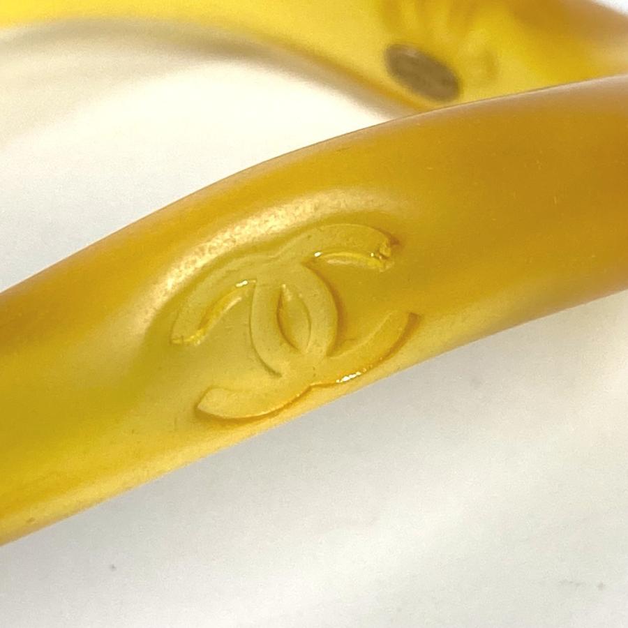 CHANEL シャネル CC ロゴ ココマーク アクセサリー ブレスレット 96C バングル イエロー レディース【中古】 | CHANEL | 05