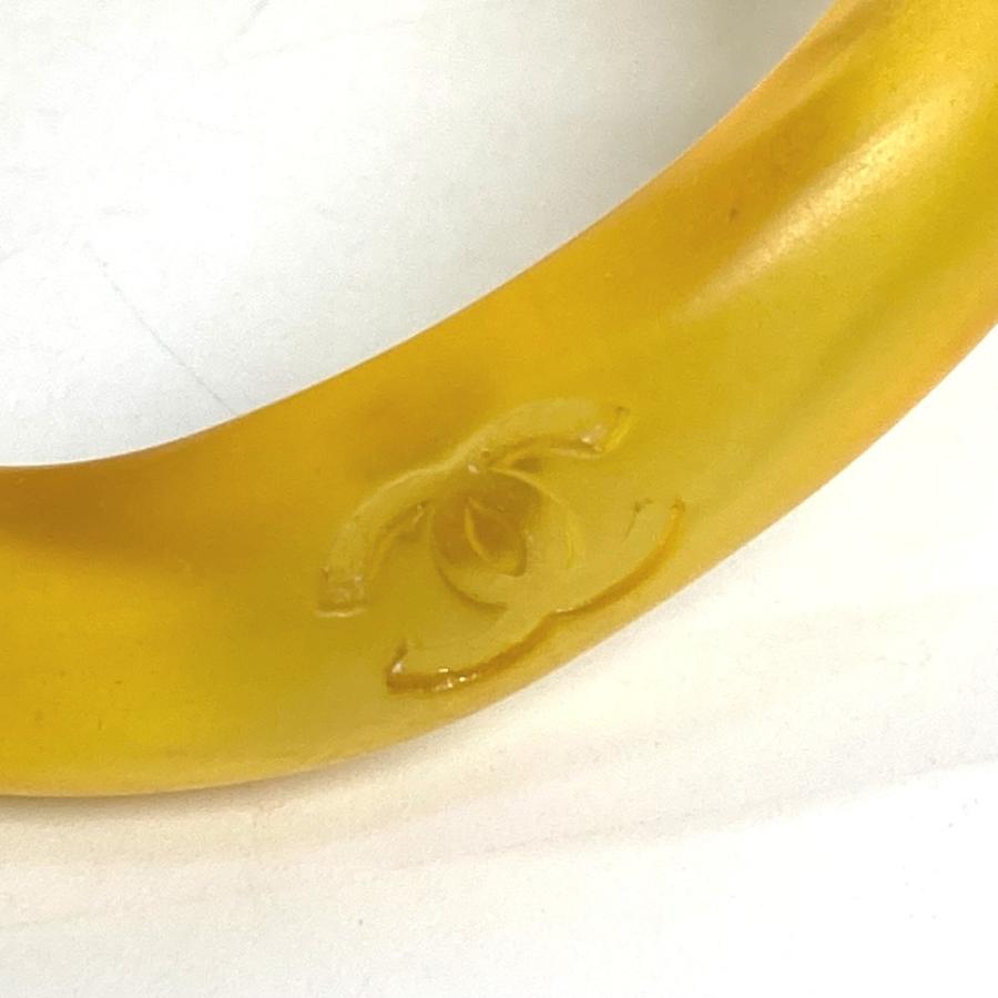 CHANEL シャネル CC ロゴ ココマーク アクセサリー ブレスレット 96C バングル イエロー レディース【中古】 | CHANEL | 06