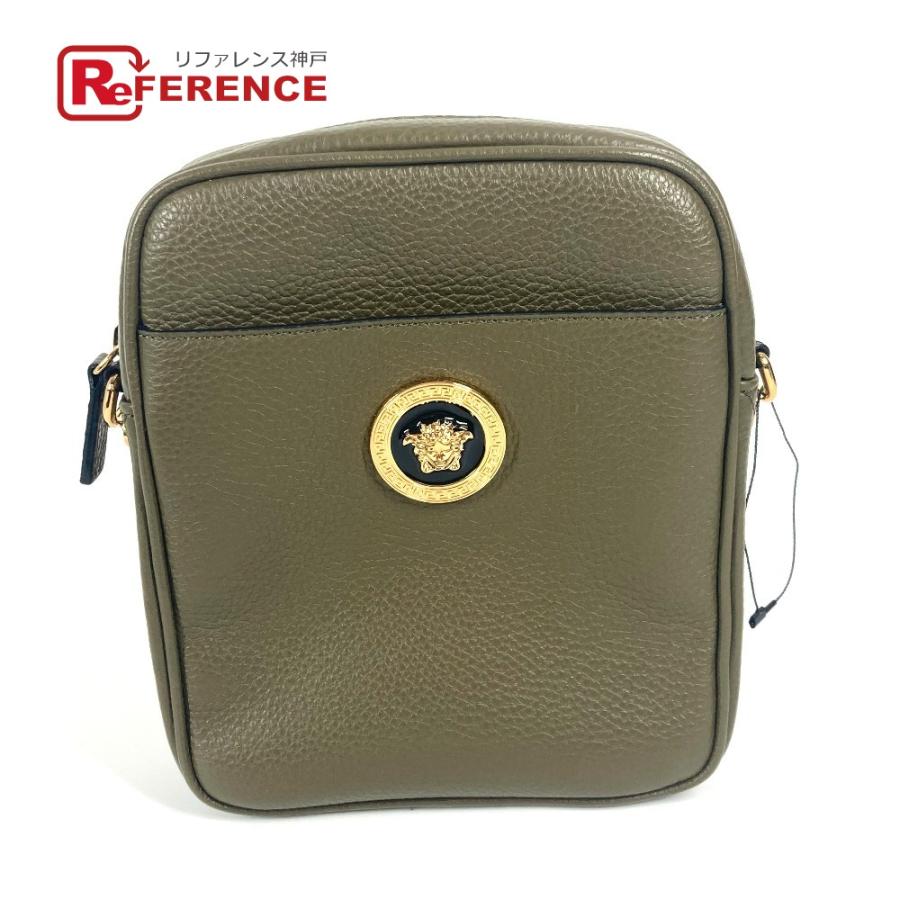 未使用 VERSACE ヴェルサーチ メデューサ ロゴ 斜め掛け ポシェット カバン ショルダーバッグ ブラウン系 ユニセックス【中古】 | 