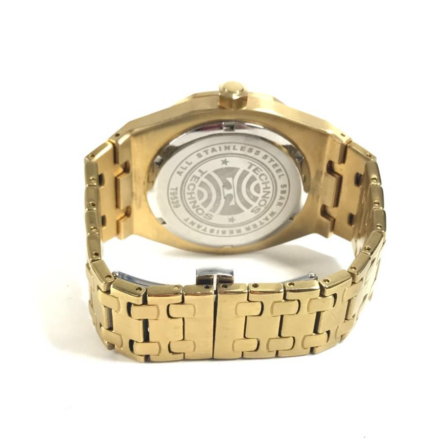 TECHNOS テクノス T9539 ロゴ メンズウォッチ 時計 腕時計 ゴールド メンズ【中古】 |  | 06