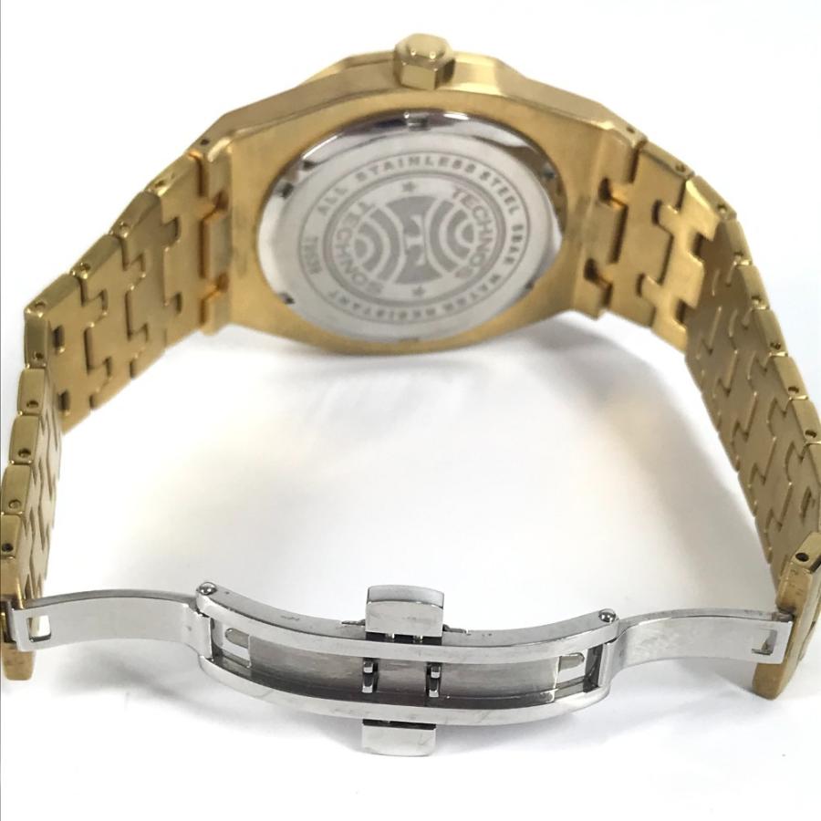 TECHNOS テクノス T9539 ロゴ メンズウォッチ 時計 腕時計 ゴールド メンズ【中古】 |  | 08
