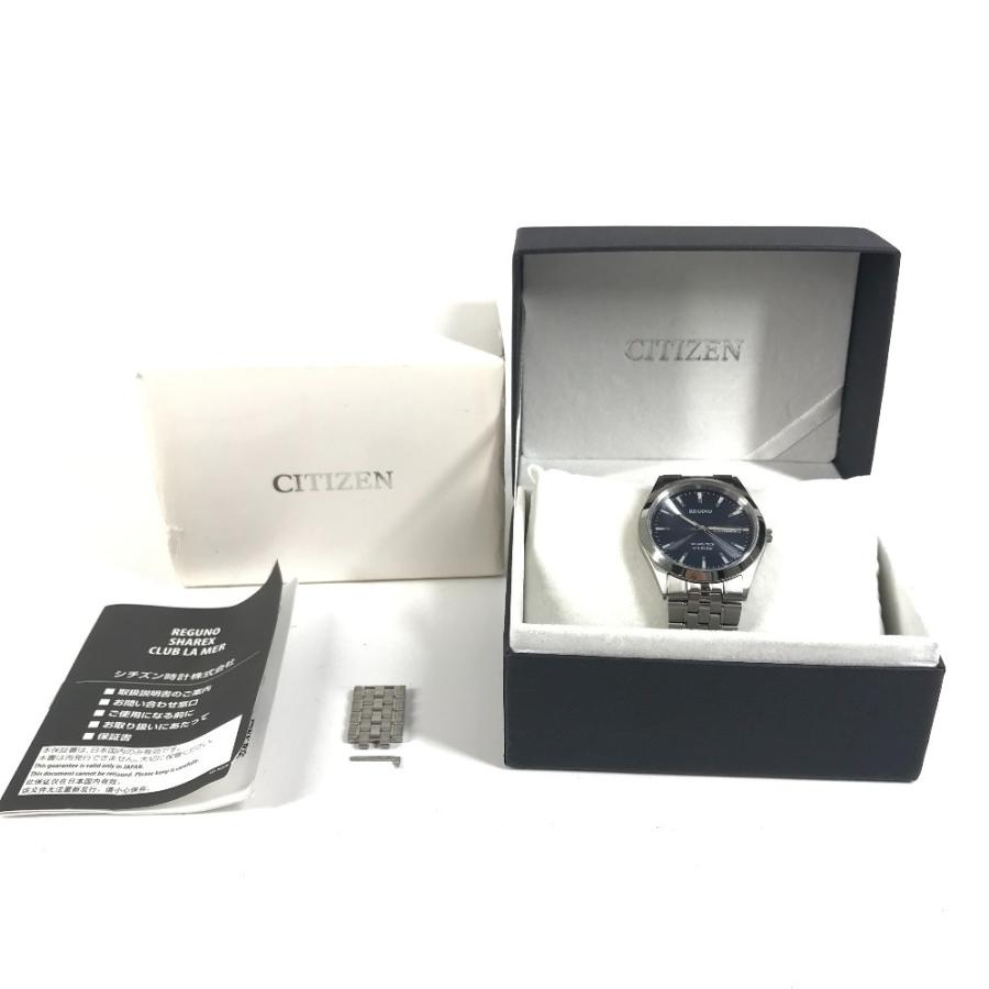 美品 CITIZEN シチズン RS25-0052B ロゴ REGUNO レグノ メンズウォッチ 時計 腕時計 シルバー メンズ【中古】 | CITIZEN | 09
