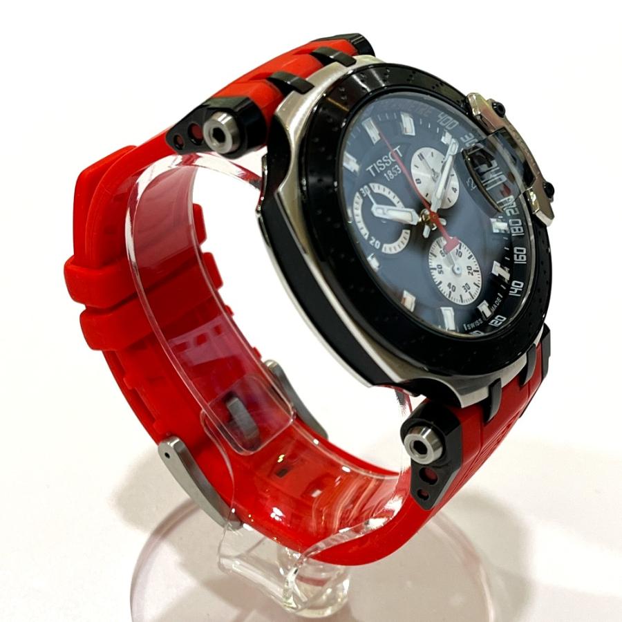 美品 TISSOT ティソ T115.417.27.051.00 T-レース クロノグラフ デイト クオーツ ウォッチ 腕時計 ブラック×シルバー メンズ【中古】 | TISSOT | 03