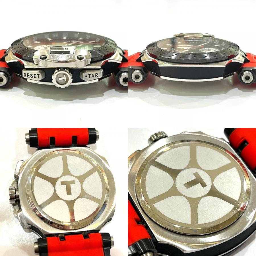 美品 TISSOT ティソ T115.417.27.051.00 T-レース クロノグラフ デイト クオーツ ウォッチ 腕時計 ブラック×シルバー メンズ【中古】 | TISSOT | 08