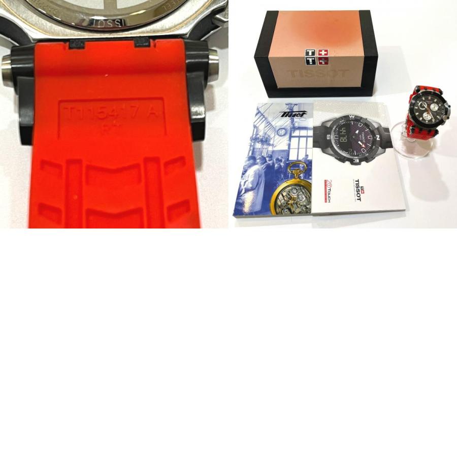 美品 TISSOT ティソ T115.417.27.051.00 T-レース クロノグラフ デイト クオーツ ウォッチ 腕時計 ブラック×シルバー メンズ【中古】 | TISSOT | 09