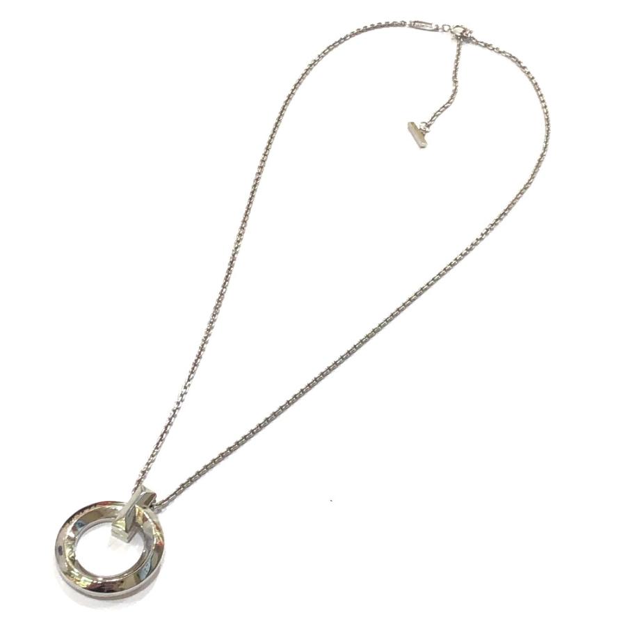 TIFFANY&Co. ティファニー Tワン サークル ペンダント チェーン アクセサリー ジュエリー WG750 金 ネックレス シルバー【中古】 | TIFFANY&Co. | 02