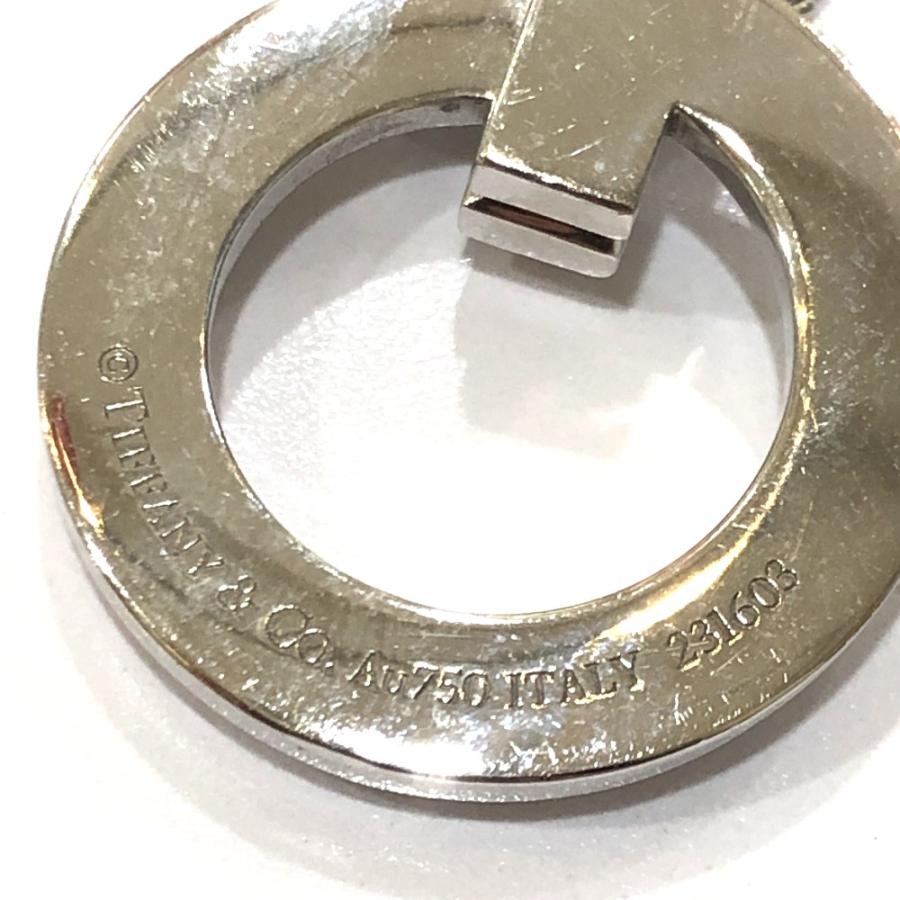 TIFFANY&Co. ティファニー Tワン サークル ペンダント チェーン アクセサリー ジュエリー WG750 金 ネックレス シルバー【中古】 | TIFFANY&Co. | 05