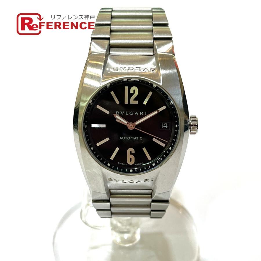 BVLGARI ブルガリ EG35S エルゴン デイト 自動巻き ウォッチ ブラック文字盤 メンズウォッチ 腕時計 シルバー メンズ【中古】 | BVLGARI