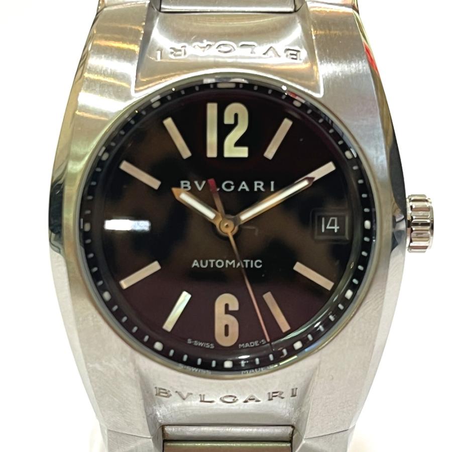 BVLGARI ブルガリ EG35S エルゴン デイト 自動巻き ウォッチ ブラック文字盤 メンズウォッチ 腕時計 シルバー メンズ【中古】 | BVLGARI | 01