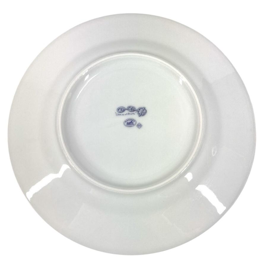 未使用 HERMES エルメス ディナープレート 22ｃｍ 陶器 食器 インテリア 皿 プレート シェーヌダンクル お皿 ホワイト レディース【中古】 | HERMES | 04