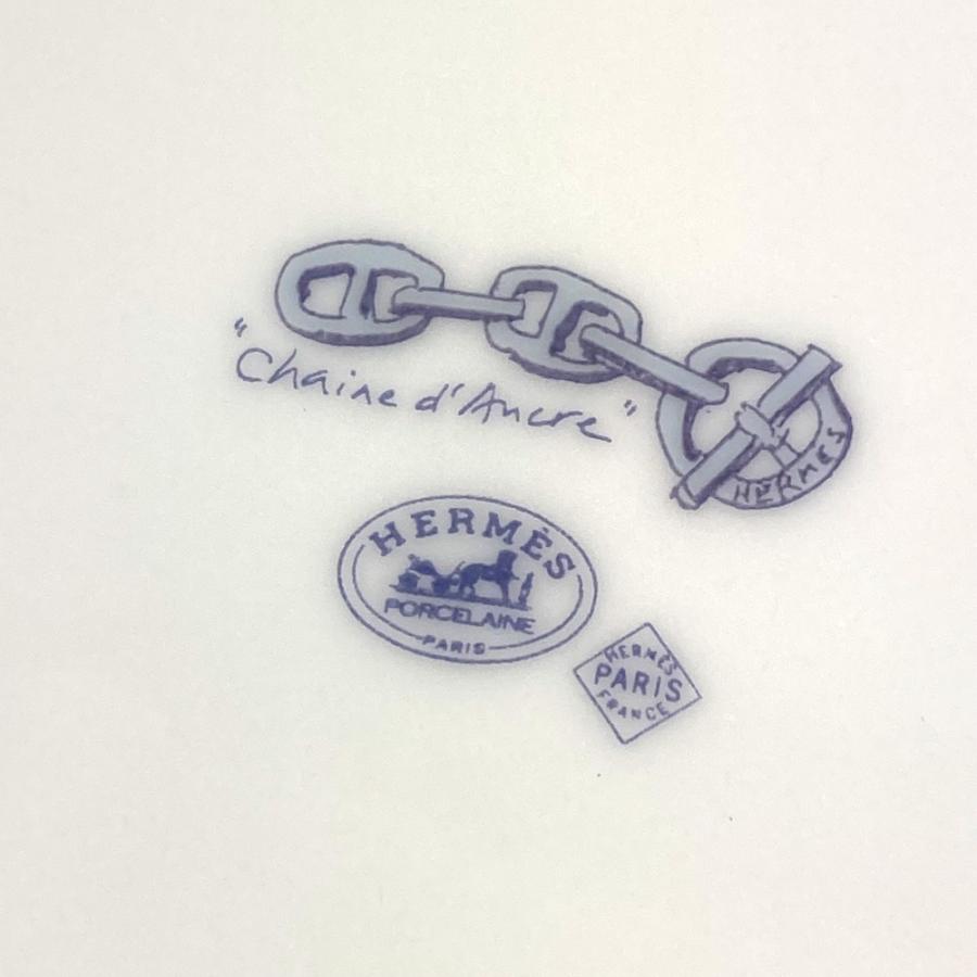 未使用 HERMES エルメス ディナープレート 22ｃｍ 陶器 食器 インテリア 皿 プレート シェーヌダンクル お皿 ホワイト レディース【中古】 | HERMES | 05
