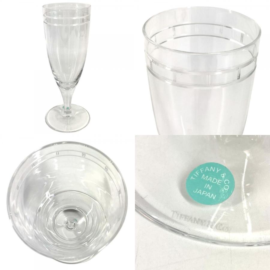 未使用 TIFFANY&Co. ティファニー アトラス ピルスナー 食器 インテリア シャンパングラス 2客 セット ペア グラス クリア【中古】 | TIFFANY&Co. | 08