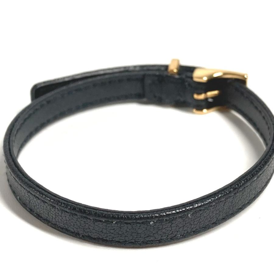 新品同様 GUCCI グッチ GG ロゴ アクセサリー レザーブレス 革ブレス ブレスレット ブラック ユニセックス【中古】 | GUCCI | 03