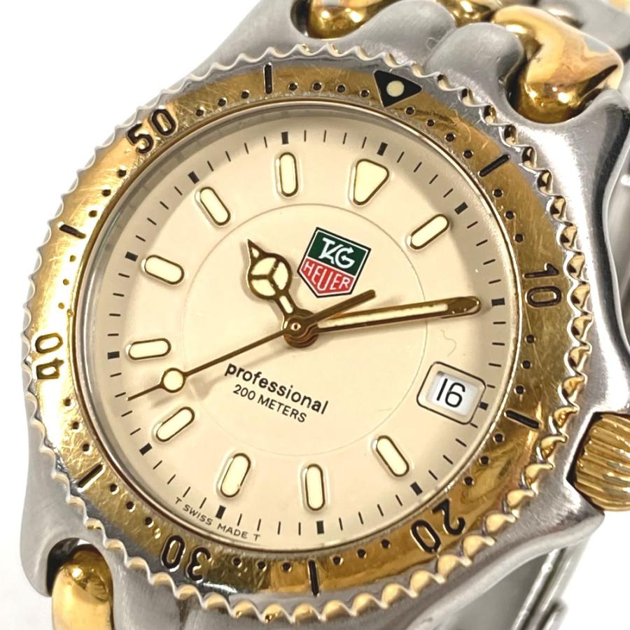 TAG HEUER タグホイヤー WG1221-KO クォーツ デイト コンビ ウォッチ 時計 プロフェッショナル 腕時計 シルバー メンズ【中古】 |  | 02