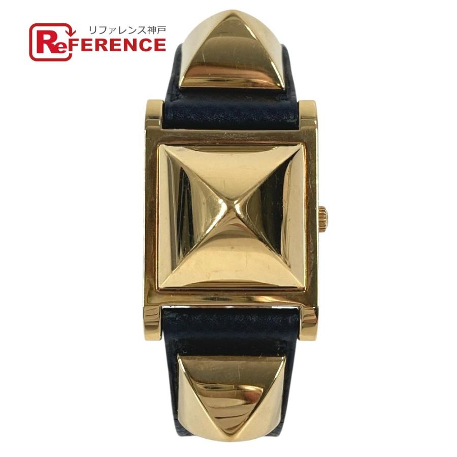 HERMES エルメス メドール クオーツ ブレスレットウォッチ  ウォッチ 時計 腕時計 ブラック ユニセックス【中古】 | HERMES