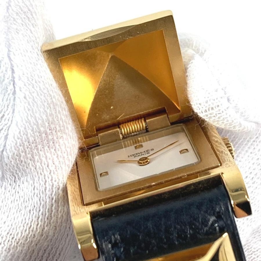 HERMES エルメス メドール クオーツ ブレスレットウォッチ  ウォッチ 時計 腕時計 ブラック ユニセックス【中古】 | HERMES | 02