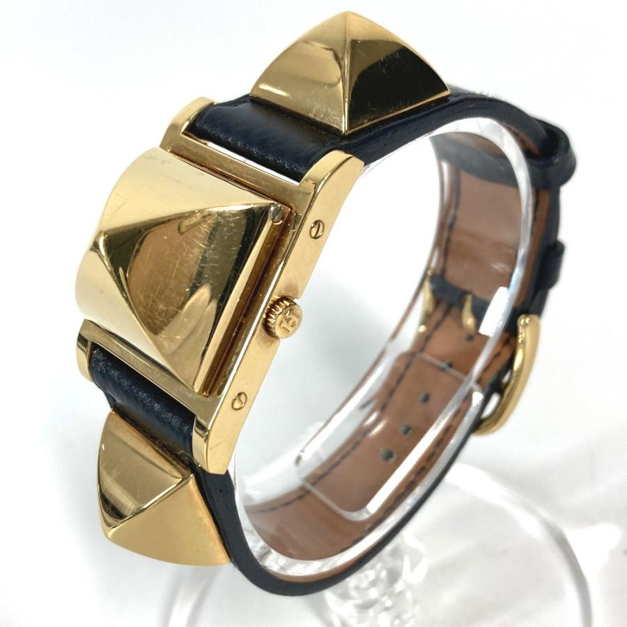 HERMES エルメス メドール クオーツ ブレスレットウォッチ  ウォッチ 時計 腕時計 ブラック ユニセックス【中古】 | HERMES | 06