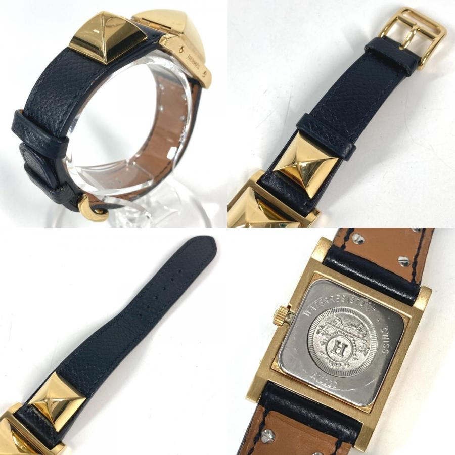HERMES エルメス メドール クオーツ ブレスレットウォッチ  ウォッチ 時計 腕時計 ブラック ユニセックス【中古】 | HERMES | 07