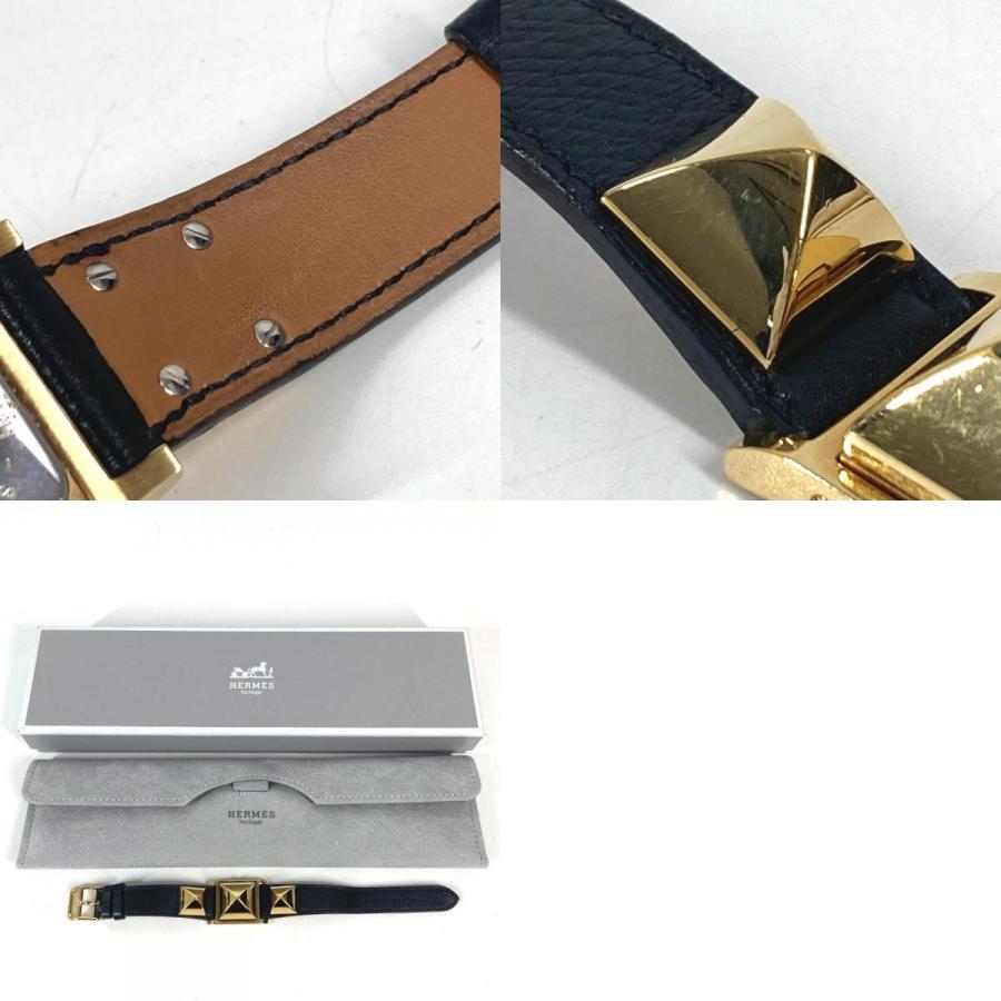 HERMES エルメス メドール クオーツ ブレスレットウォッチ  ウォッチ 時計 腕時計 ブラック ユニセックス【中古】 | HERMES | 09