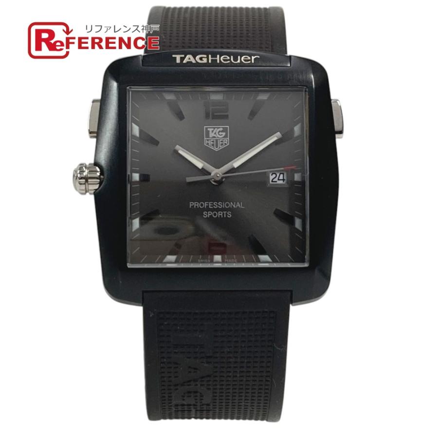 TAG HEUER タグホイヤー  WAE1113.FT6004   プロフェッショナル スポーツ ルフウォッチ メンズウォッチ 腕時計 ブラック メンズ【中古】 | 