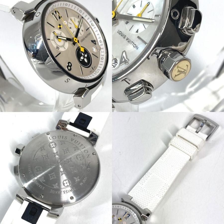 LOUIS VUITTON ルイヴィトン Q11BA タンブール ラブリーカップ クロノグラフ ウォッチ メンズウォッチ 時計 腕時計 ホワイト 【中古】 | LOUIS VUITTON | 07