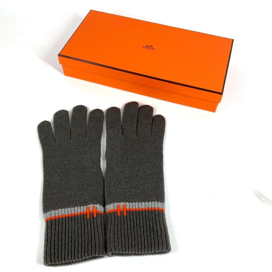未使用 HERMES エルメス 手袋 《ジェイコブ》 アクセサリー グローブ Hロゴ 手袋 トゥルブ グレー メンズ【中古】 | HERMES | 06