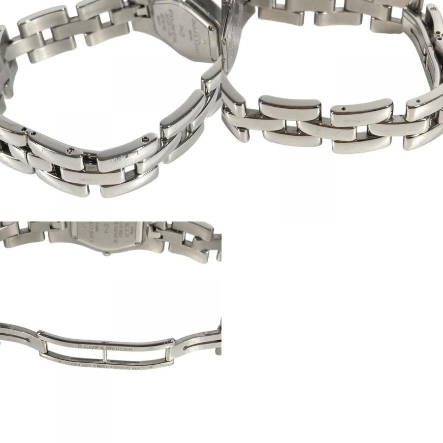 Baume & Mercier ボーム＆メルシエ 69650  リネア 12Pダイヤ ダイヤモンド ブルーシェル レディースウォッチ 時計 腕時計 シルバー【中古】 |  | 09