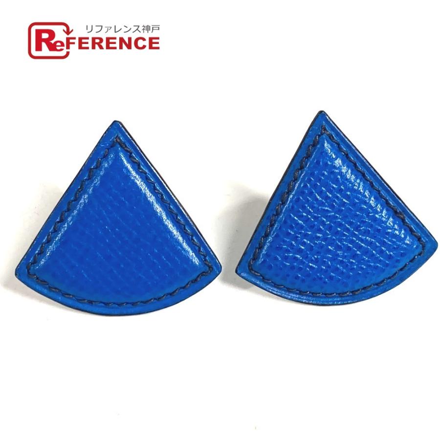 HERMES エルメス トライアングル ロゴ アクセサリー ジュエリー イヤリング ブルー ユニセックス【中古】 | HERMES