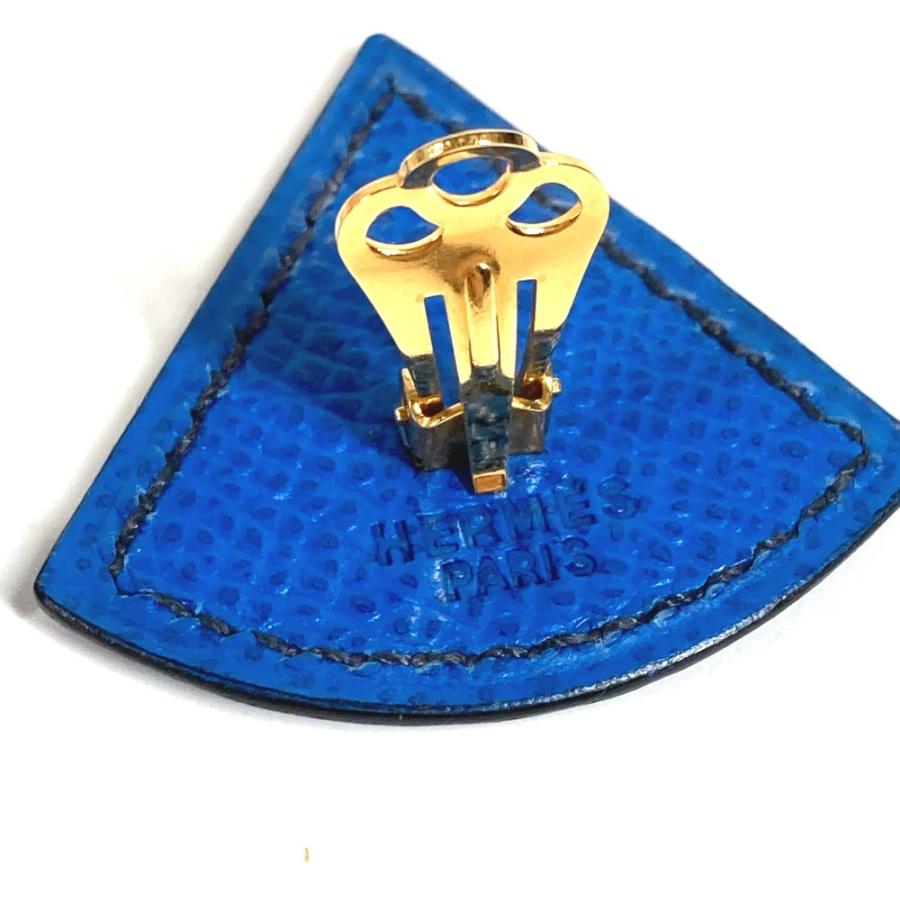HERMES エルメス トライアングル ロゴ アクセサリー ジュエリー イヤリング ブルー ユニセックス【中古】 | HERMES | 04