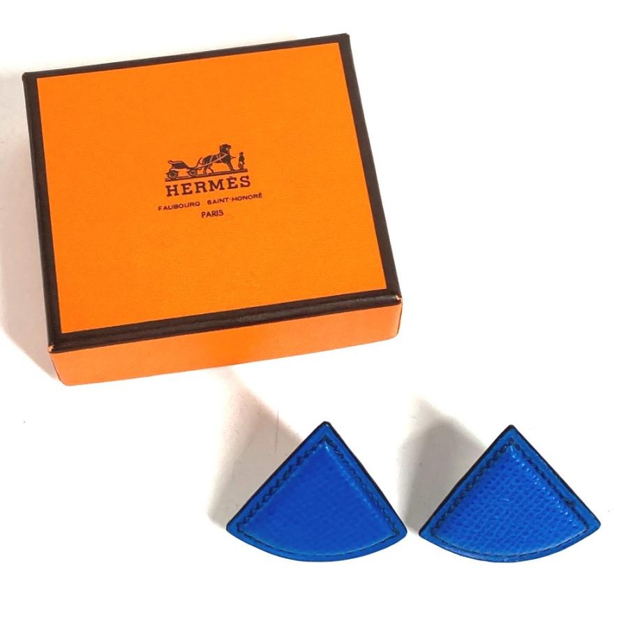 HERMES エルメス トライアングル ロゴ アクセサリー ジュエリー イヤリング ブルー ユニセックス【中古】 | HERMES | 06