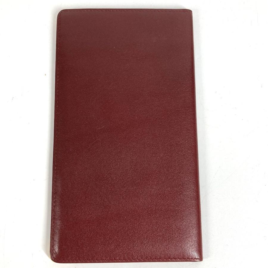 CARTIER カルティエ マストライン ロゴ 札入れ ロングウォレット 長札入れ 長財布 ワインレッド ユニセックス【中古】 | Cartier | 01
