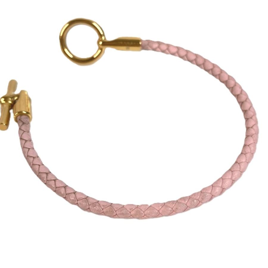 HERMES エルメス グレナン 編み込み バングル アクセサリー ブレスレット ライトピンク ユニセックス【中古】 | HERMES | 02