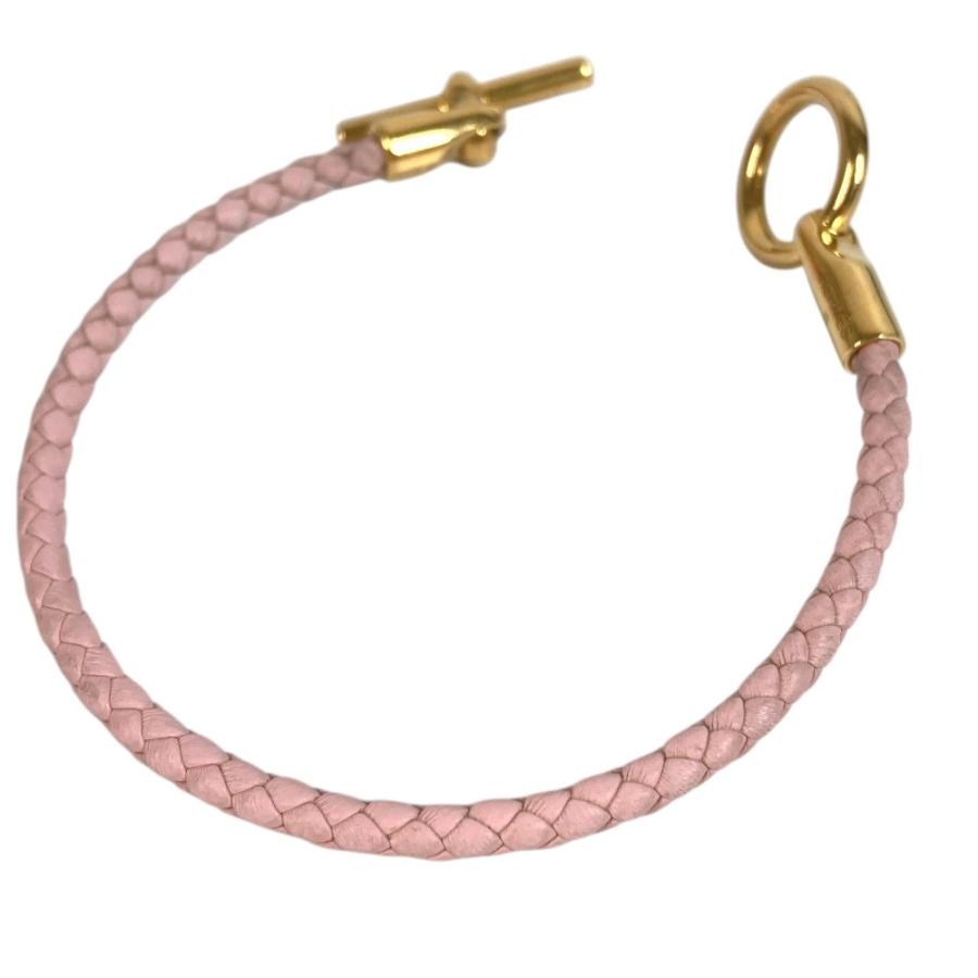 HERMES エルメス グレナン 編み込み バングル アクセサリー ブレスレット ライトピンク ユニセックス【中古】 | HERMES | 03