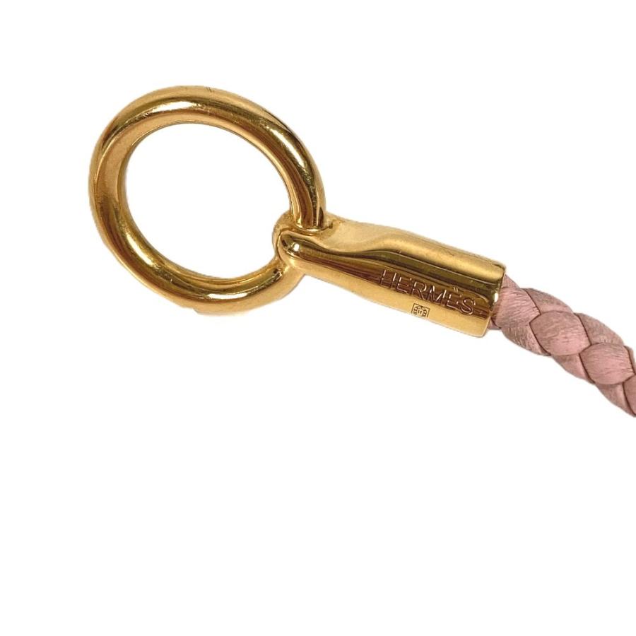 HERMES エルメス グレナン 編み込み バングル アクセサリー ブレスレット ライトピンク ユニセックス【中古】 | HERMES | 04