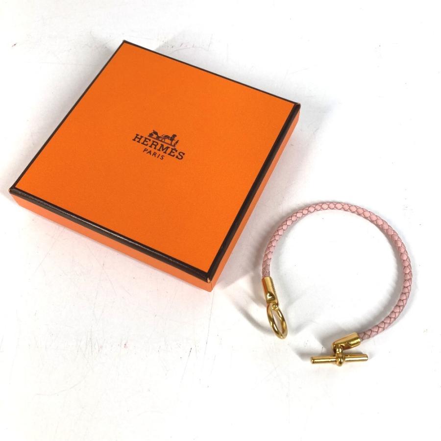 HERMES エルメス グレナン 編み込み バングル アクセサリー ブレスレット ライトピンク ユニセックス【中古】 | HERMES | 07
