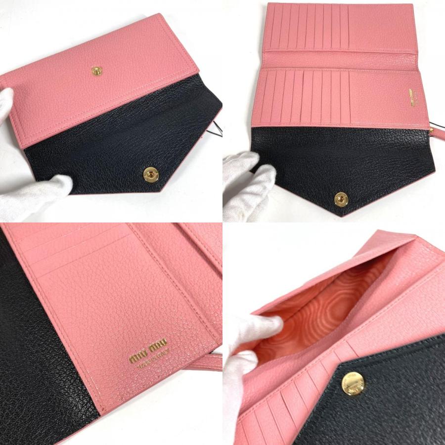 miu miu（ミュウミュウ） 美品 5MH013 マドラス ロゴ バイカラー 