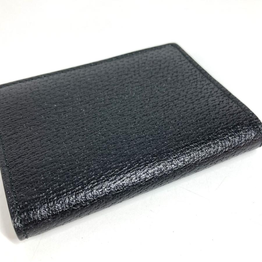 新品同様 GUCCI グッチ 428737 ダブルG GG ロゴ 名刺入れ パスケース 二つ折り  GGマーモント カードケース ブラック ユニセックス【中古】 | GUCCI | 03